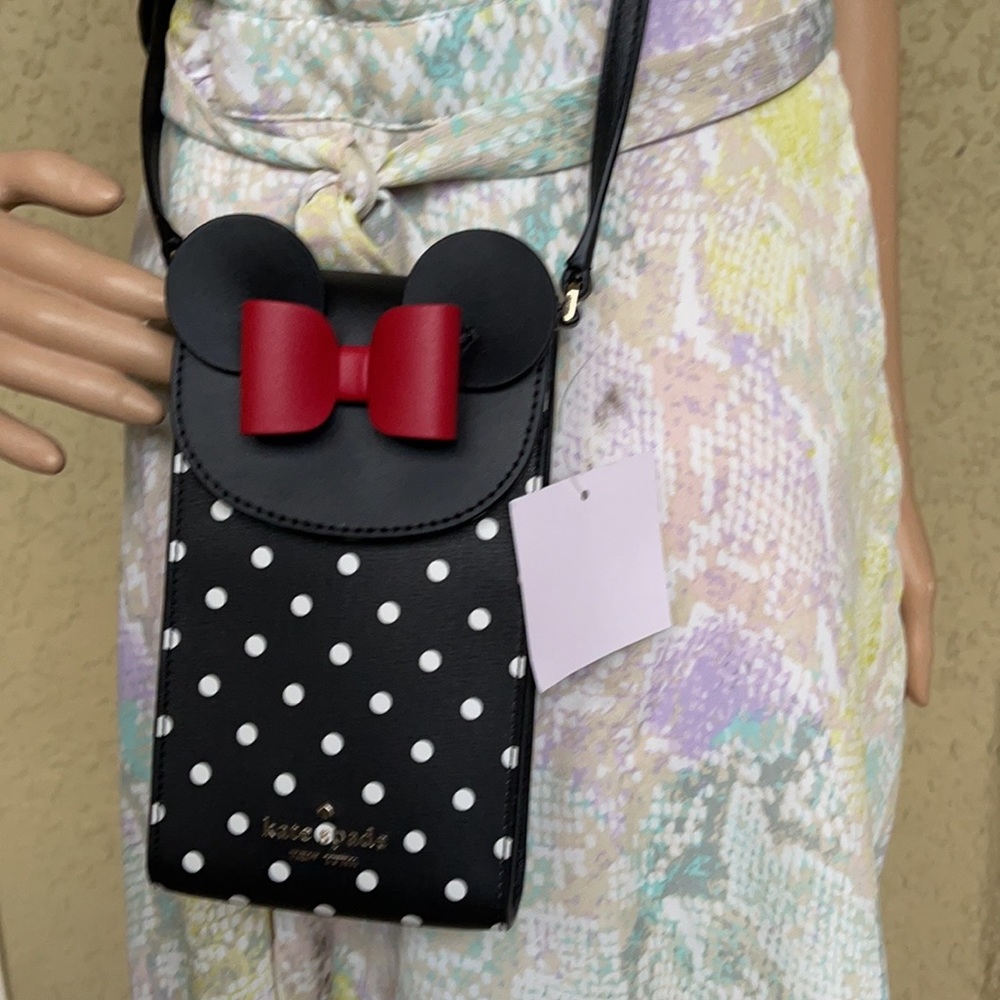 disney x kate spade new york minnie mouse north south flap phone crossbody - Picture 16 of 16